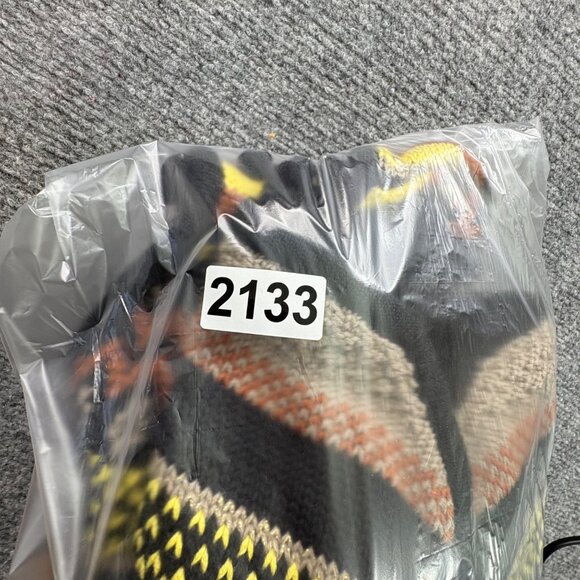 Together Cardigan Sweater Womens 16 Striped Knit Pompom Fringe Open Boho Tribal - Picture 11 of 11